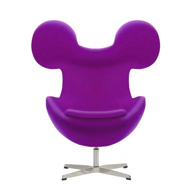 Кресло Egg Mickey фиолетового цвета