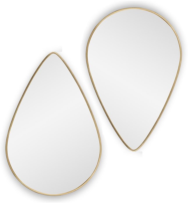 Настенное зеркало Droppe в раме золотого цвета - лучшие Настенные зеркала в INMYROOM