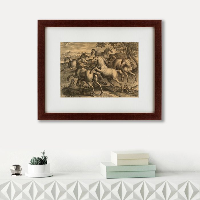 Картина Fighting horses 1575 г.