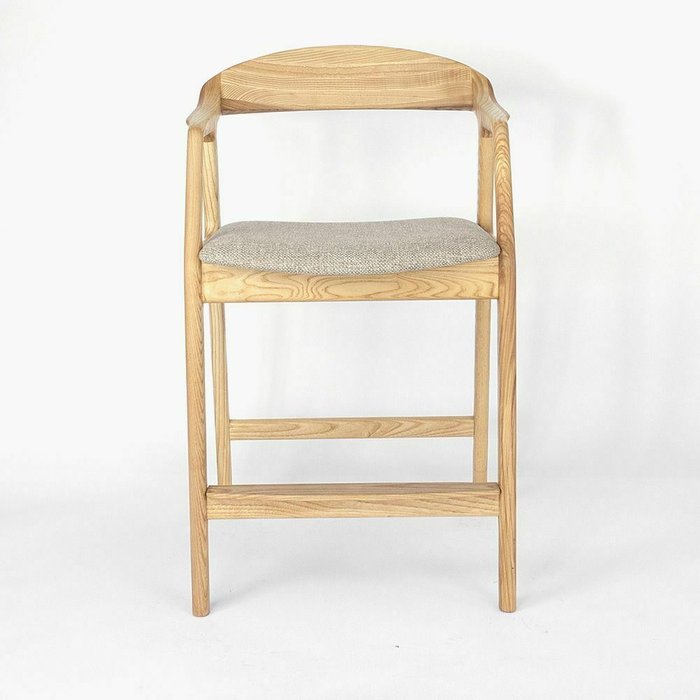 Полубарный стул Саппоро бежево-серого цвета - купить Барные стулья по цене 34990.0