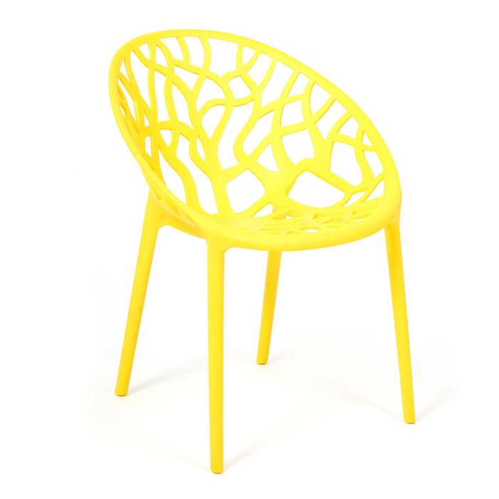 Набор из четырех стульев Bush желтого цвета - купить Обеденные стулья по цене 22680.0