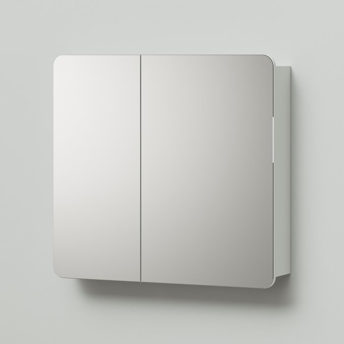 Зеркальный шкаф Анкона 85 белого цвета - купить Полки по цене 6490.0