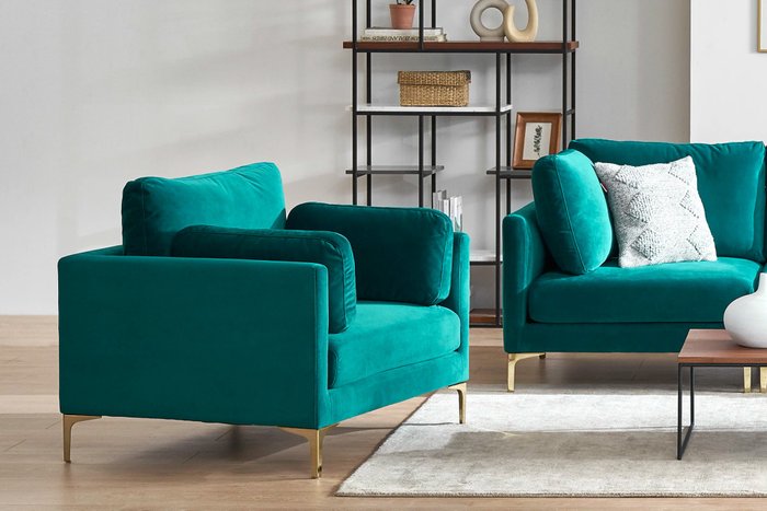 Кресло изумрудного цвета - лучшие Интерьерные кресла в INMYROOM