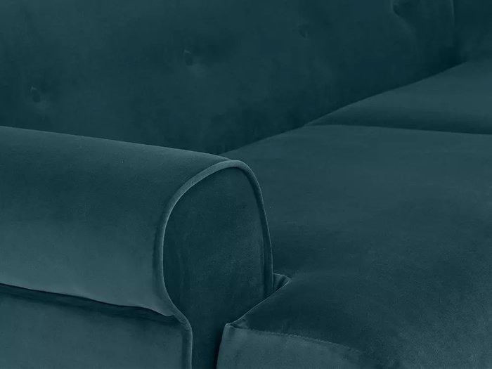 Диван Italia L темно-синего цвета с бежевыми ножками  - лучшие Прямые диваны в INMYROOM
