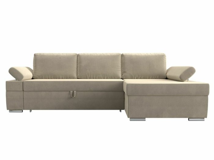 Угловой диван-кровать Канкун бежевого цвета правый угол - купить Угловые диваны по цене 69999.0