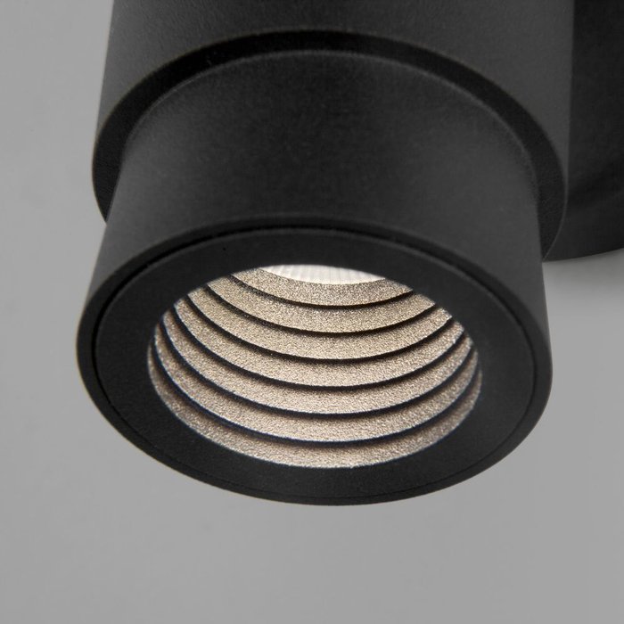 Настенный светодиодный светильник 20125/1 черный Plat - лучшие Накладные споты в INMYROOM
