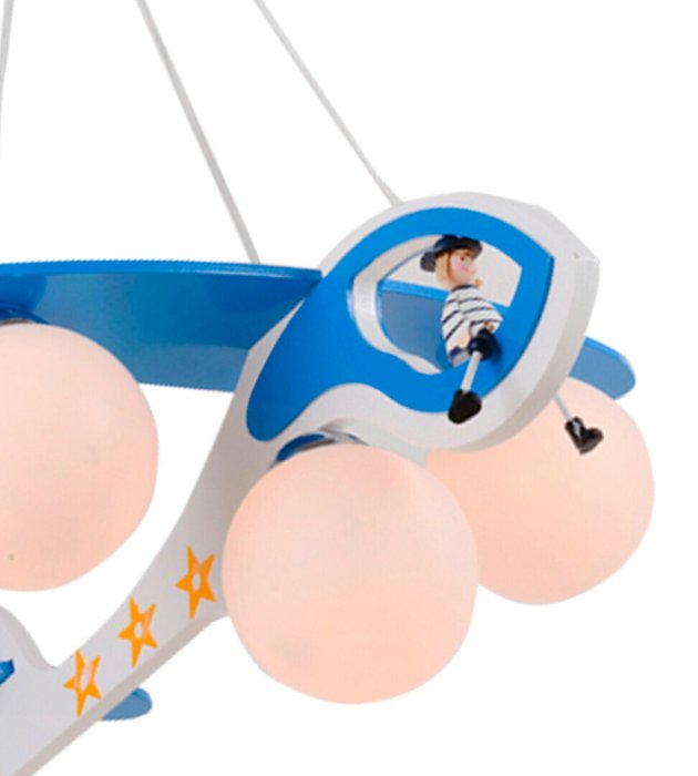 Подвесная люстра Аэроплан для детской комнаты - купить Потолочные светильники в детскую по цене 8900.0