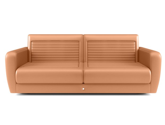 Прямой диван-кровать оранжевого цвета