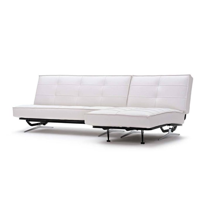 Угловой диван-кровать Арни из натуральной кожи белого цвета - купить Угловые диваны по цене 97990.0