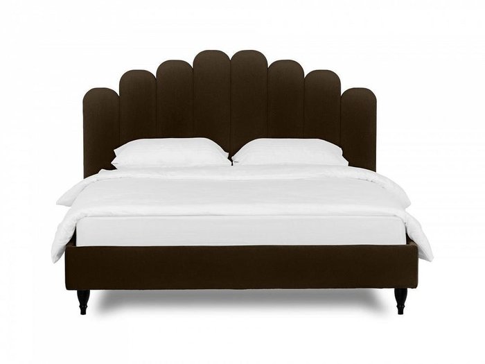 Кровать Queen II Sharlotta L 160х200 темно-коричневого цвета  - купить Кровати для спальни по цене 64090.0