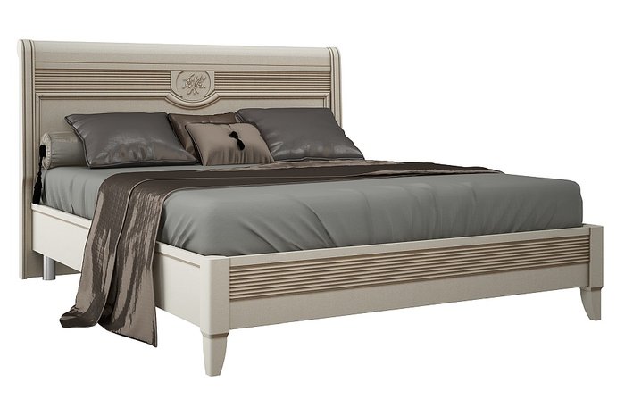 Кровать Изотта 160х200 бежевого цвета - купить Кровати для спальни по цене 89199.0