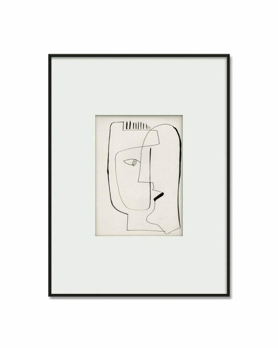 Интерьерный постер Drawing–I 45х60 белого цвета