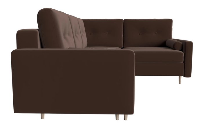 Диван-кровать модульный угловой Белфаст коричневого цвета - лучшие Угловые диваны в INMYROOM