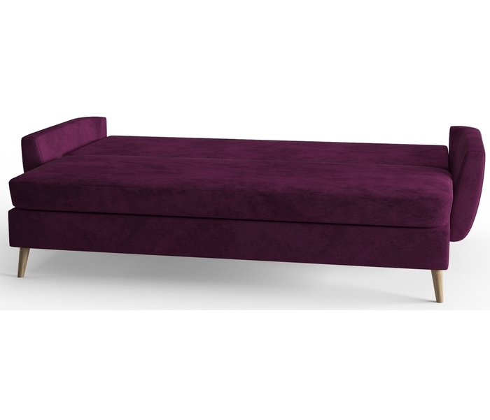 Диван-кровать Авиньон в обивке из велюра фиолетового цвета - лучшие Прямые диваны в INMYROOM