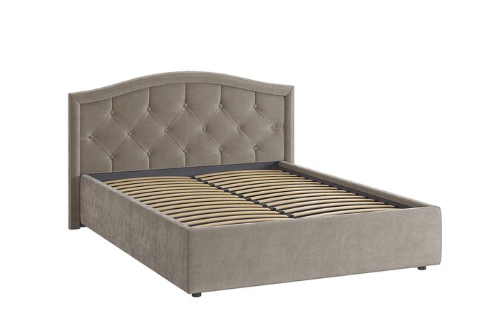 Кровать Верона 2 140х200 серо-коричневого цвета без подъемного механизма - лучшие Кровати для спальни в INMYROOM