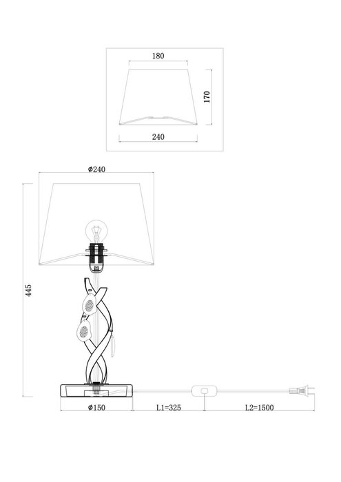 Настольная лампа Monique с кремовым абажуром - лучшие Настольные лампы в INMYROOM