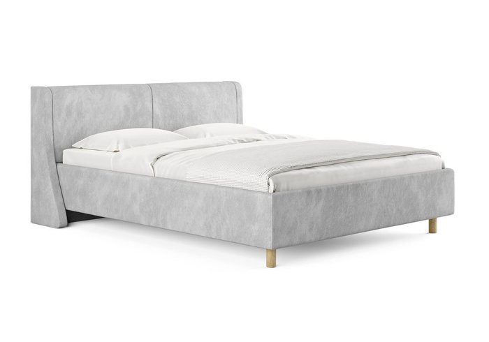 Кровать Barcelona 160х200 серого цвета без основания и подъемного механизма