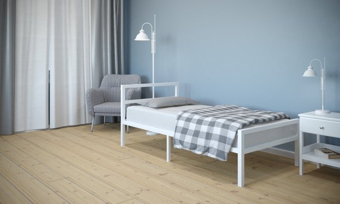 Кровать Наргиз 140х190 белого цвета - купить Кровати для спальни по цене 18260.0