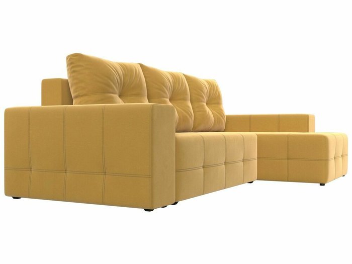 Угловой диван-кровать Перри желтого цвета правый угол - лучшие Угловые диваны в INMYROOM