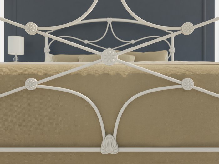 Кровать Лайза 120х200 бело-глянцевого цвета - лучшие Кровати для спальни в INMYROOM