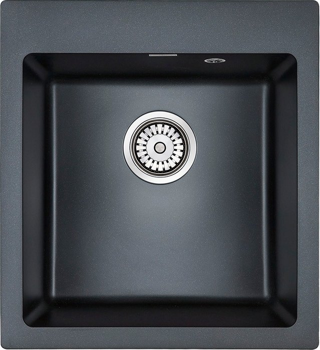 Кухонная мойка прямоугольная Paulmark Zemar 46х51 см цвета черный металлик - купить Кухонные мойки по цене 16907.0