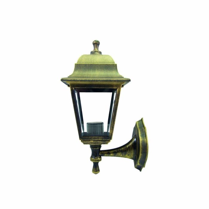 Уличный настенный светильник Леда бронзового цвета