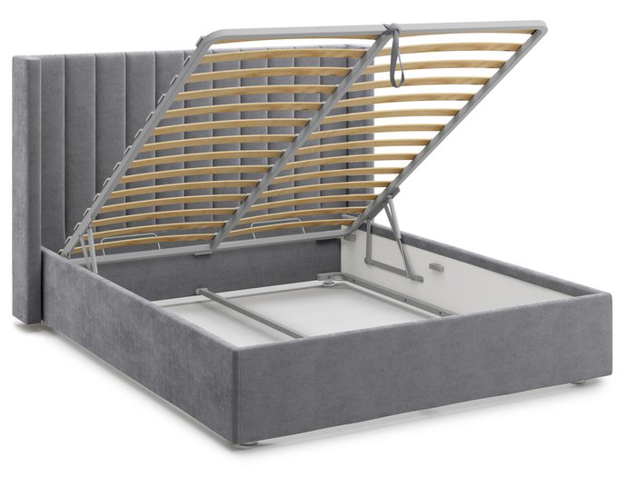Кровать Premium Mellisa 2 140х200 серого цвета с подъемным механизмом  - лучшие Кровати для спальни в INMYROOM