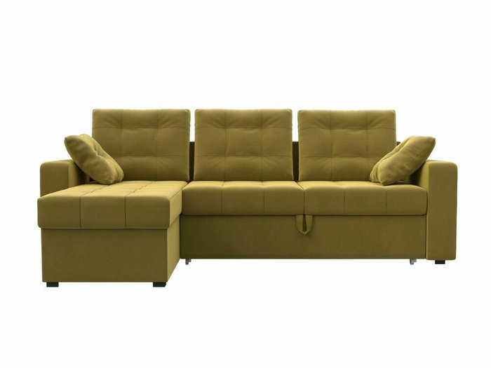 Угловой диван-кровать Камелот желтого цвета левый угол - купить Угловые диваны по цене 45999.0