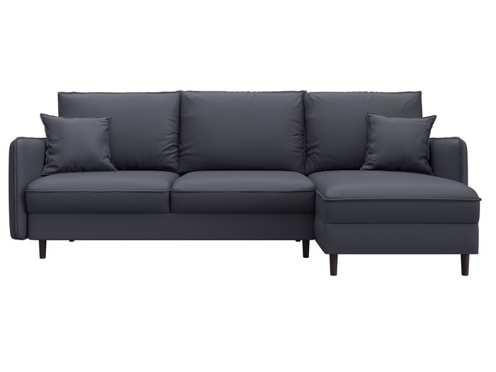 Угловой диван-кровать Лига-064 серого цвета (экокожа) - купить Угловые диваны по цене 103990 Угловой диван-кровать Лига-064 серого цвета (экокожа) - купить Угловые диваны по цене 103990