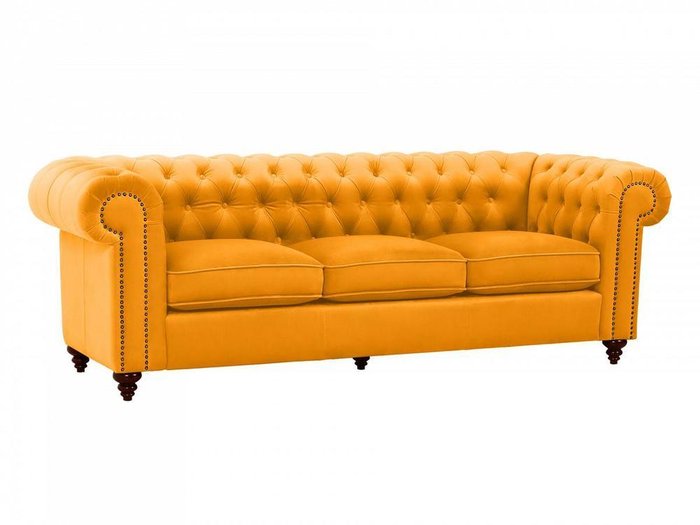 Диван Chester Classic горчичного цвета - купить Прямые диваны по цене 106830.0