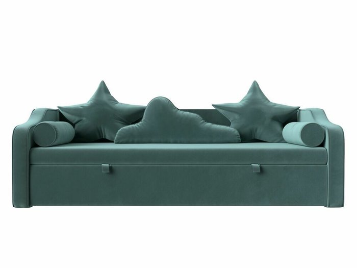 Детский диван-кровать Рико бирюзового цвета - купить Прямые диваны по цене 38999.0