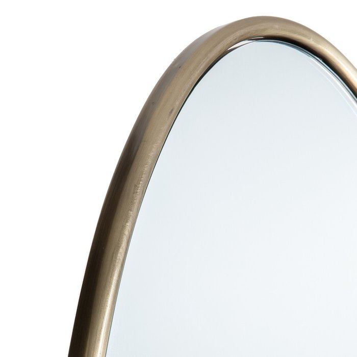 Зеркало напольное Психея овальное с металлическим каркасом Koban желтого цвета - лучшие Напольные зеркала в INMYROOM