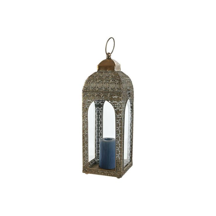 Фонарь Home ESPRIT Позолоченный Металл Стеклянный Араб Маринованный 20 X 20 X 56 cm (2 Предметы) - купить Подсвечники по цене 11448.0