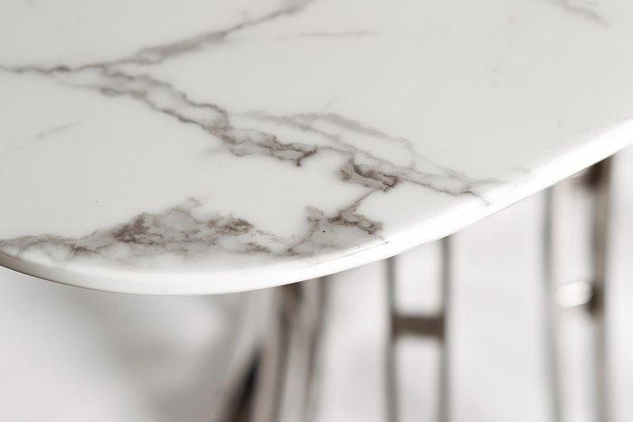  Стол обеденный светло-серого цвета - лучшие Обеденные столы в INMYROOM