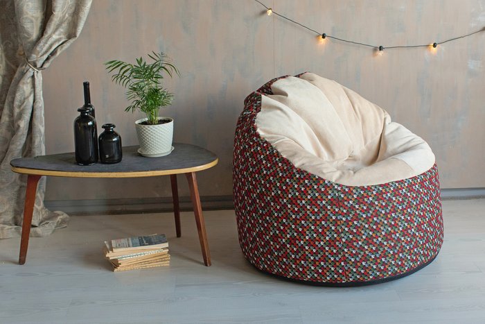 Кресло Пенек Топ с сидением бежевого цвета - лучшие Бескаркасная мебель в INMYROOM