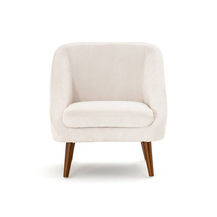 Кресло из вельвета Smon светло-бежевого цвета - купить Интерьерные кресла по цене 34105.0