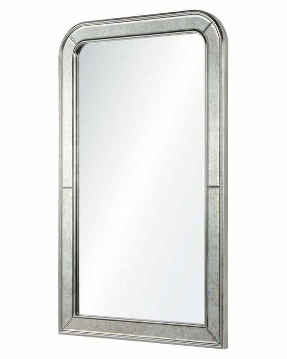 Настенное зеркало Гийом silver в стеклянной раме  - купить Настенные зеркала по цене 39460.0