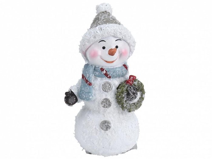 Статуэтка Snowman Снеговик белого цвета