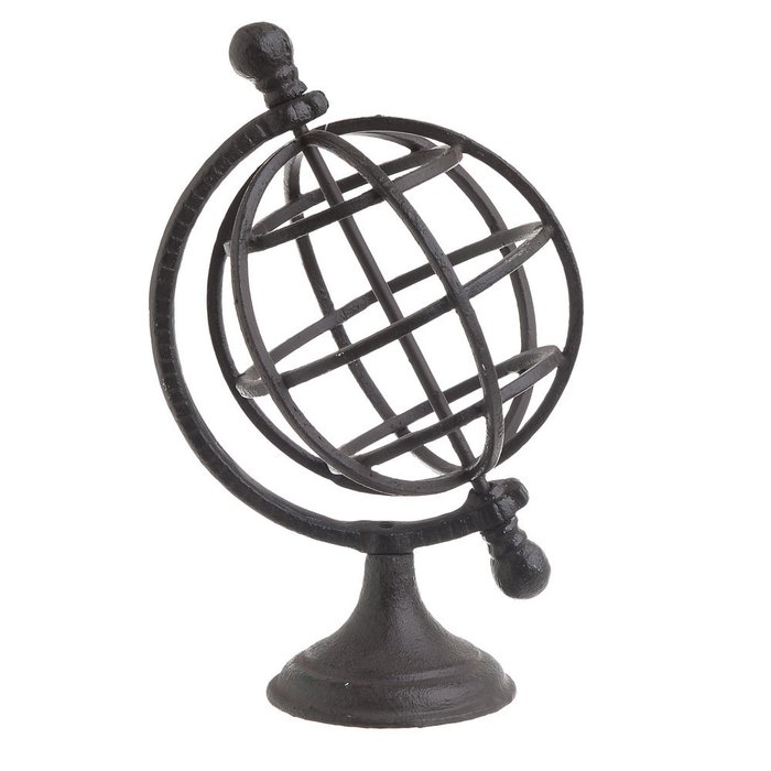 Настольный декор Глобус черного цвета из металла