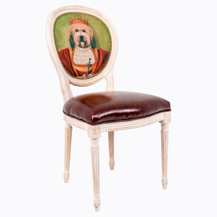 Стул Музейный экспонат версия 21 Королевская особа с сидением из экокожи - купить Обеденные стулья по цене 29000.0