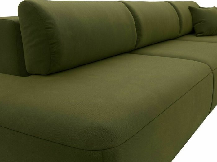 Диван-кровать Лига 036 Модерн Лонг зеленого цвета с правым подлокотником - лучшие Прямые диваны в INMYROOM