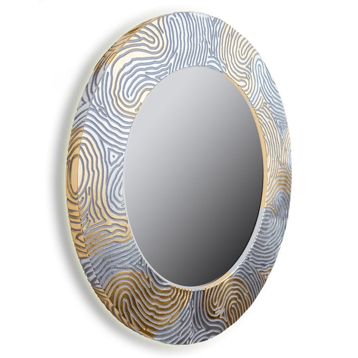 Настенное зеркало Fashion Mark серебристо-золотого цвета - лучшие Настенные зеркала в INMYROOM