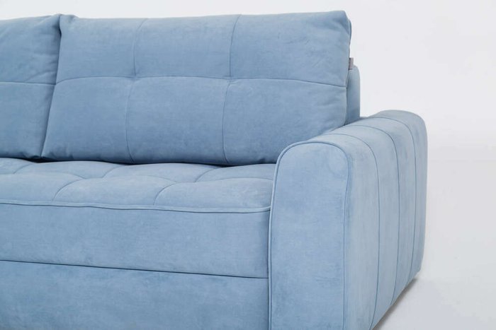 Угловой диван-кровать Soft II голубого цвета (левый) - лучшие Угловые диваны в INMYROOM