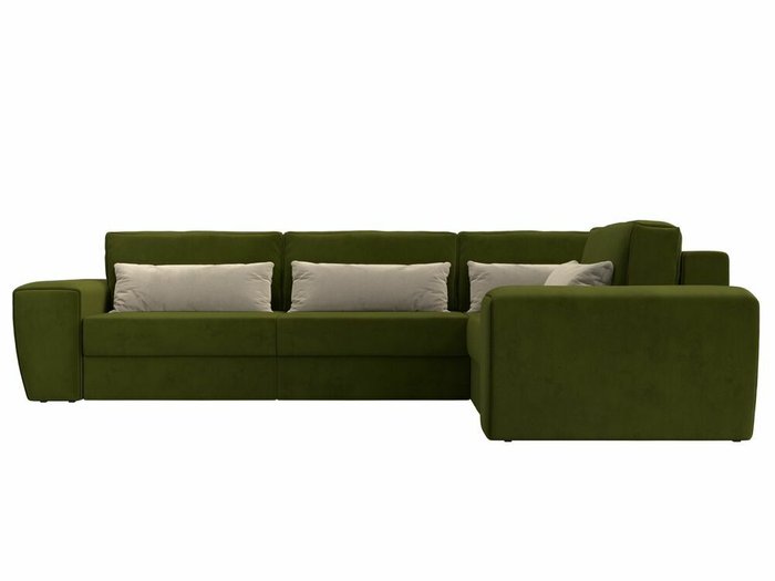 Угловой диван-кровать Лига 008 Long зеленого цвета правый угол - купить Угловые диваны по цене 82999.0