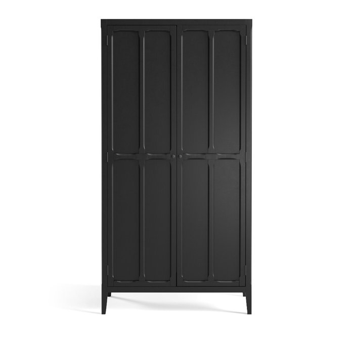 Шкаф платяной с дверцами Eugnie черного цвета - купить Шкафы распашные по цене 40317.0