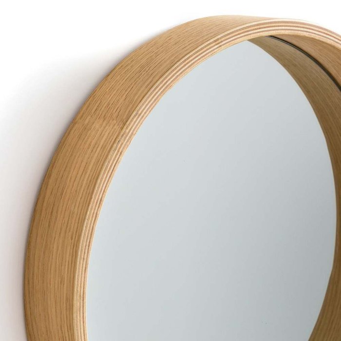 Зеркало настенное из дуба Alaria бежевого цвета - купить Настенные зеркала по цене 6275.0