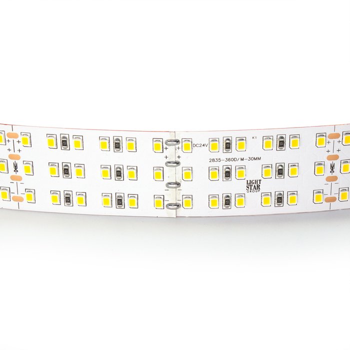 Лента LIGHTSTAR LED 24V 44W 360leds/M 3000LM/M 3000K IP20 1шт = 5м Лента LIGHTSTAR LED 24V 44W 360leds/M 3000LM/M 3000K IP20 1шт = 5м