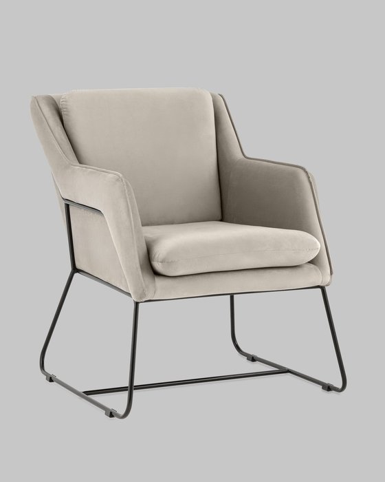 Кресло Роланд светло-серого цвета - купить Интерьерные кресла по цене 9290.0
