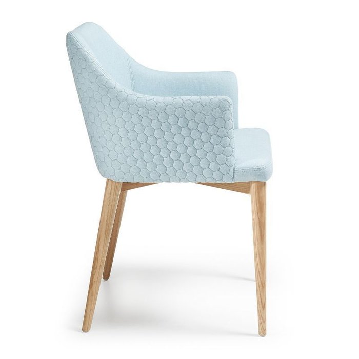 Кресло Danai голубое тканевое - купить Обеденные стулья по цене 25990.0