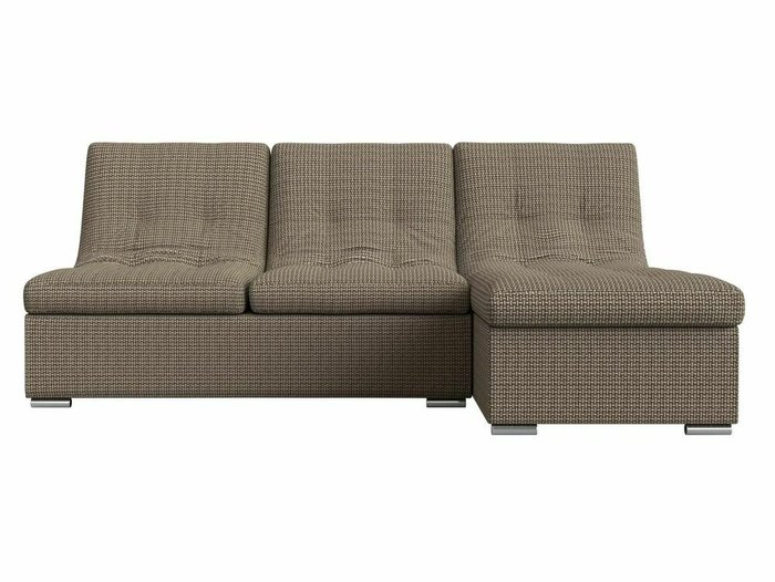 Угловой диван-кровать Релакс бежево-коричневого цвета угол правый - купить Угловые диваны по цене 79999.0